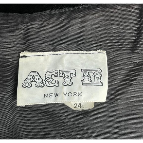 Act Two Women's Size 24 Vintage Black, Pink & Gold Plaid Velvet Dress - Picture 3 of 4